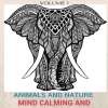 Animals and Nature Adult Coloring Book