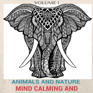 Animals and Nature Adult Coloring Book