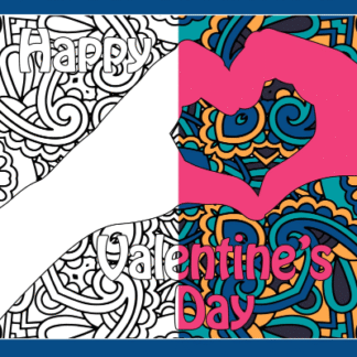 Valentines Adult Coloring Book