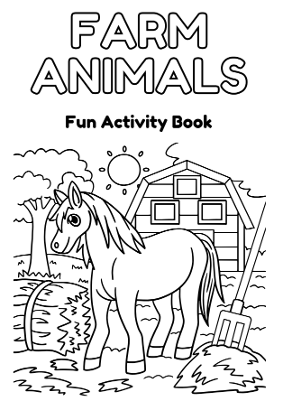 Farm Animals Fun Activity Book