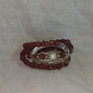 Beaded Bracelet - Maroon