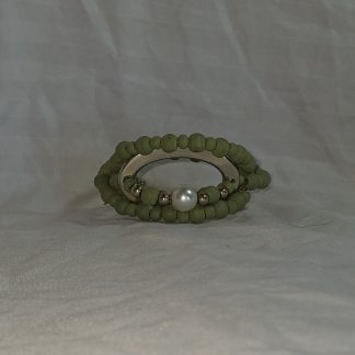 Beaded Bracelet - Army Green