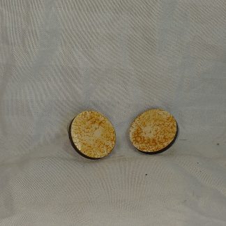 Gold Motif Round Earrings